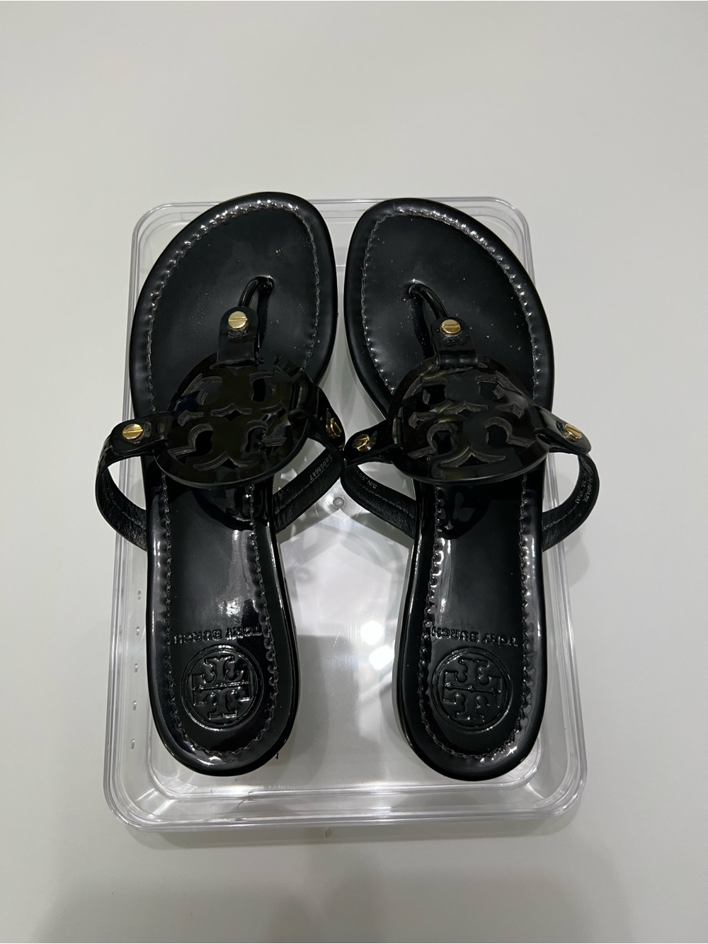 Tory Burch Black Patent Miller Sandal - Picture 2 of 4